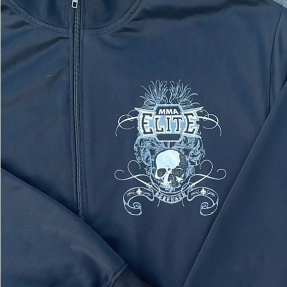 MMA Elite Gothic Skull and Grim Reapers Black Zip Up Lightweight Jacket Men’s - Picture 5 of 7